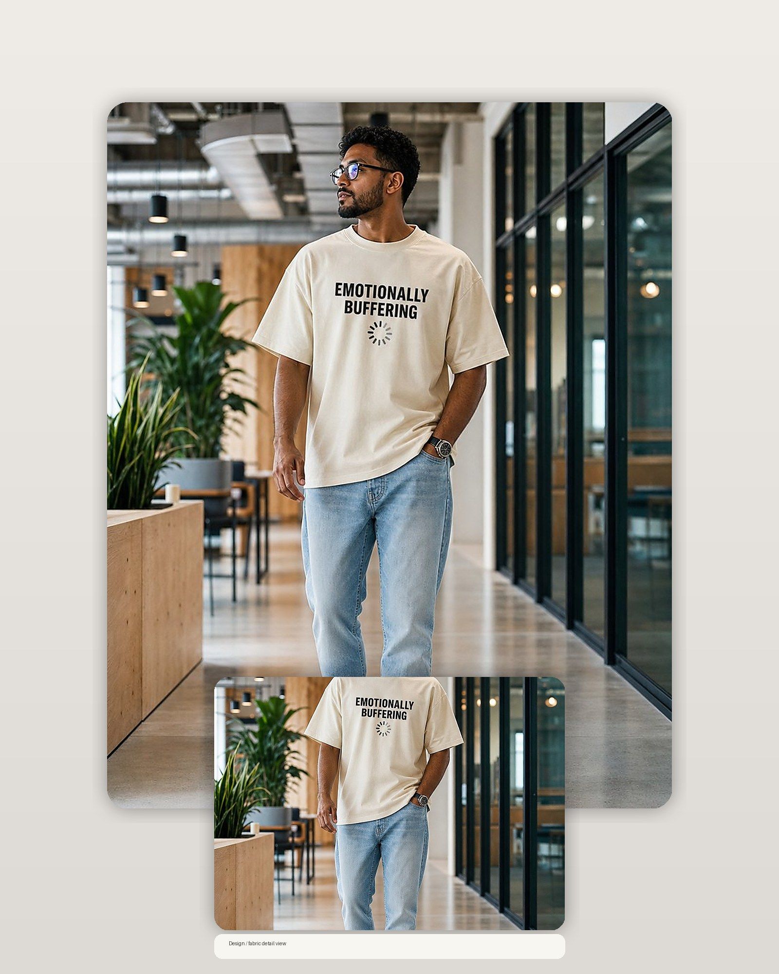 Emotionally Buffering Premium Boxy Tee – Graphic Streetwear T-Shirt for Everyday Outfits, graphic art / gift product image 2