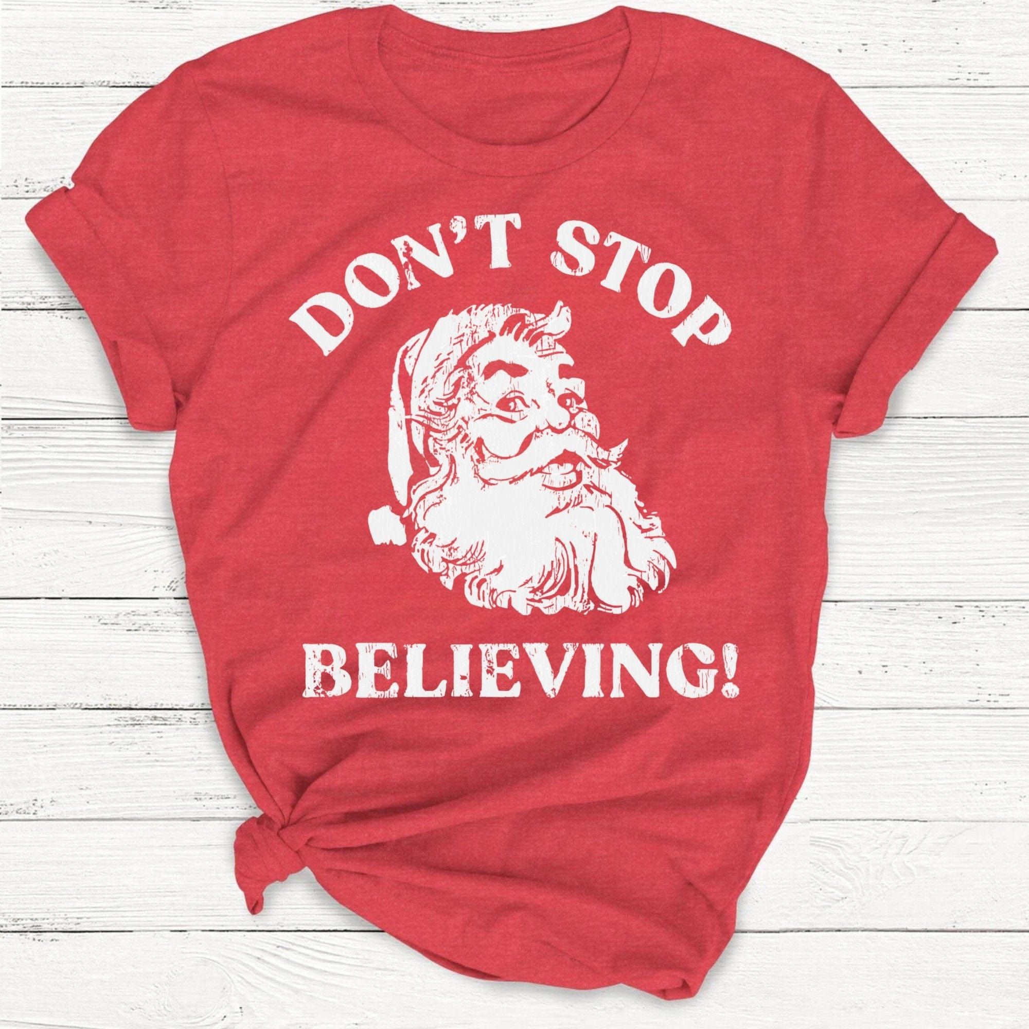 Don't Stop Believing Vintage Santa Clause Shirt product image 1