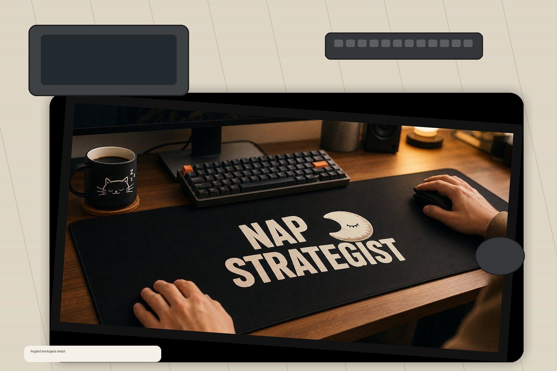 Nap Strategist Large Desk Mat – Gaming Mouse Pad for Office Setup, graphic art / gift product image 2