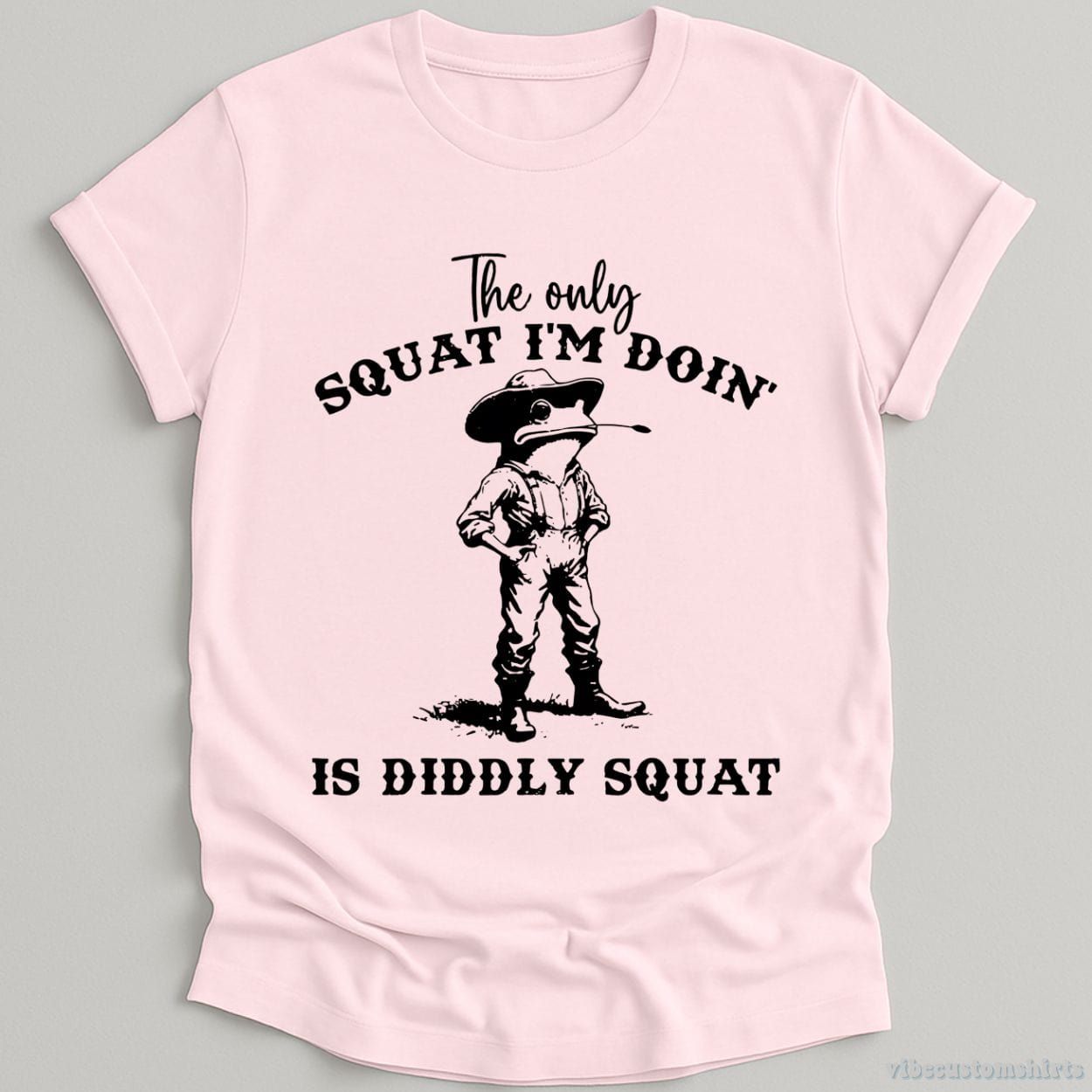 The Only Squat I'm Doin Is Diddly Squat Cowboy Frog Shirt product image 4