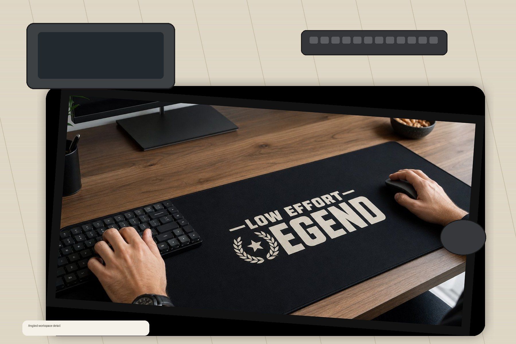 Low Effort Legend Large Desk Mat – Gaming Mouse Pad for Office Setup, graphic art / gift product image 2