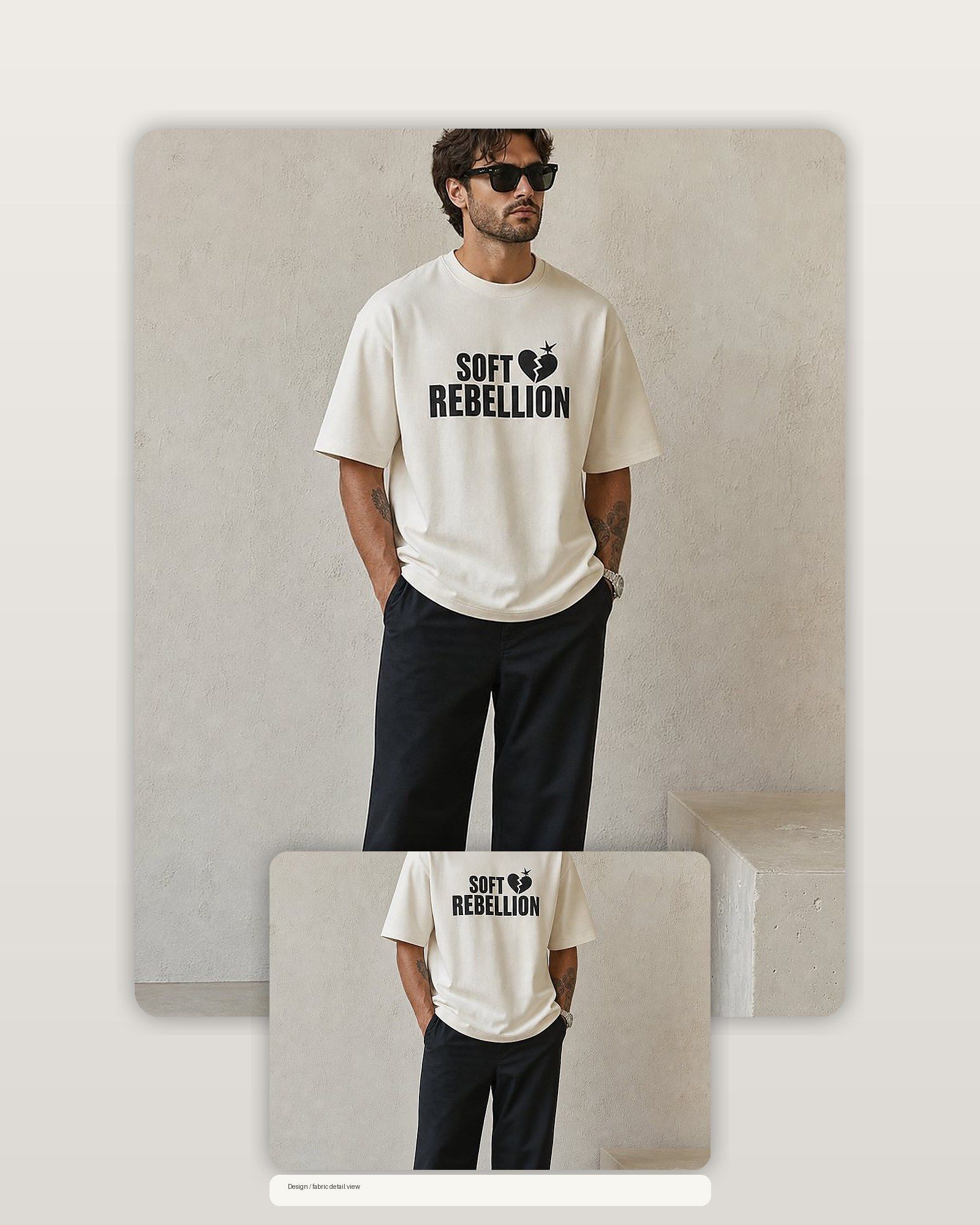 Soft Rebellion Premium Boxy Tee – Graphic Streetwear T-Shirt for Everyday Outfits, graphic art / gift product image 2