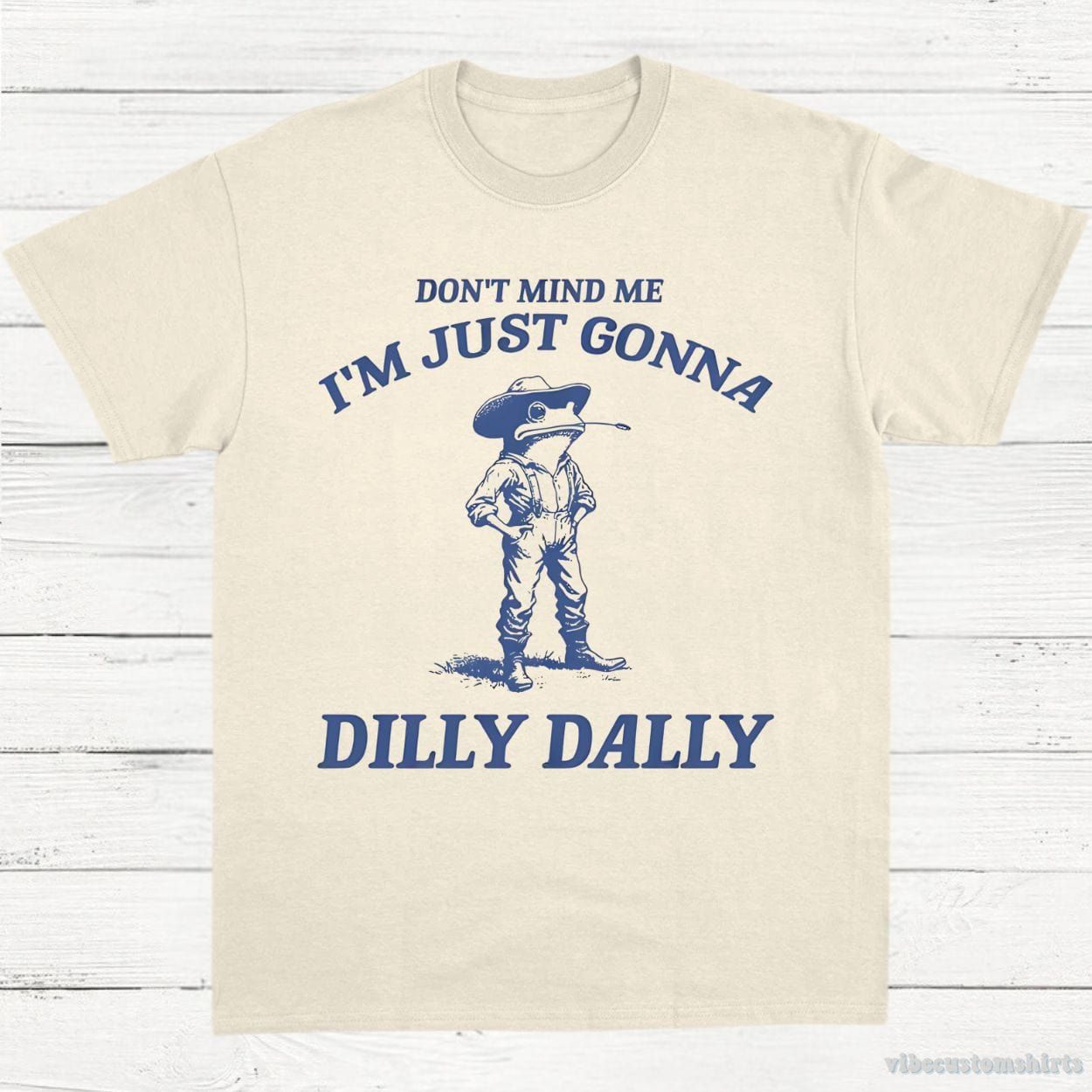 Don't Mind Me I'm Just Gonna Dilly Dally Vintage Shirt, Dilly Dally Frog T Shirt product image 2