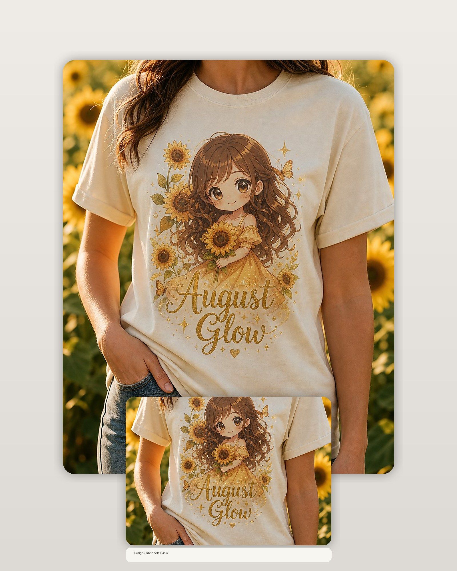 August Birthday Gift Cute Anime Shirt - August Glow product image 2