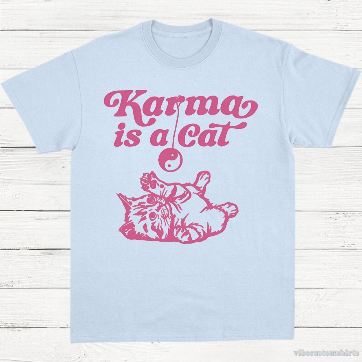 Karma is a Cat Vintage Graphic Tee product image 4