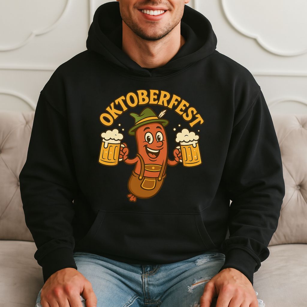 Oktoberfest Fun Beer Sausage Gift, Bavarian Party Hoodie product image 1