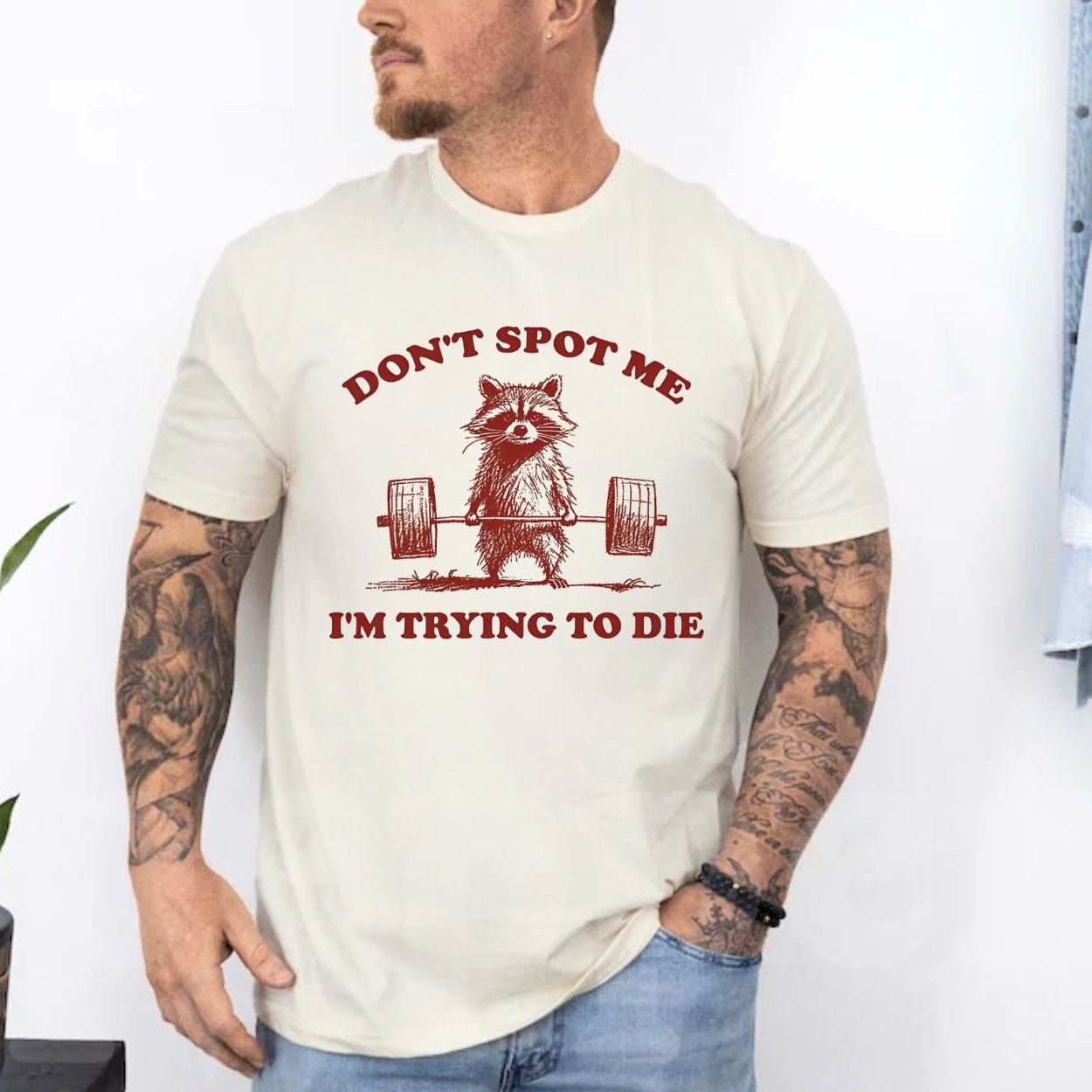 Don't Spot Me I'm Trying To Die Sarcastic Raccoon Shirt product image 7
