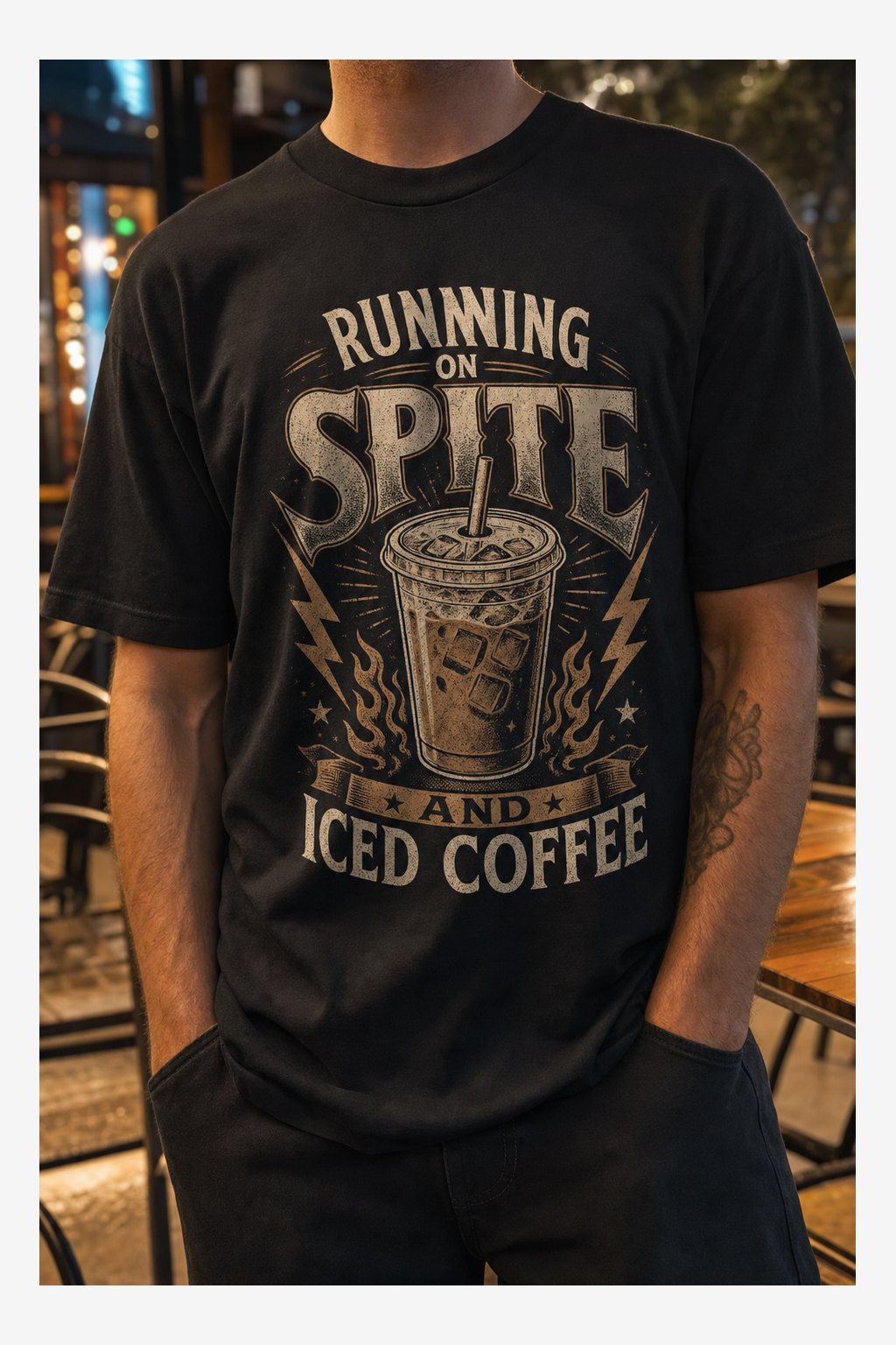 Running on Spite and Iced Coffee T-Shirt product image 5