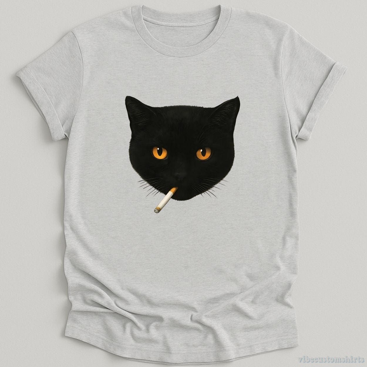Smoking Black Cat Funny Shirt product image 5