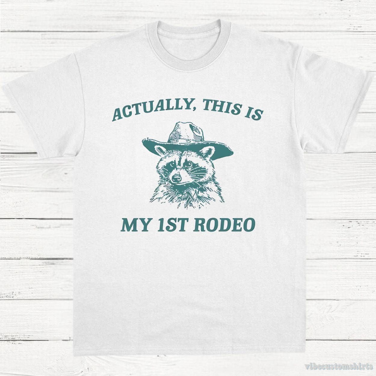 Actually This Is My First Rodeo T-Shirt Raccoon product image 4