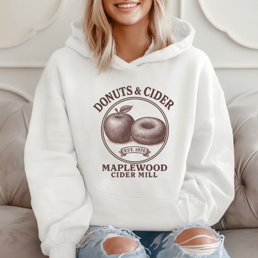 Donuts & Cider Maplewood Cider Mill Cute Vintage Fall Hoodie product image 2