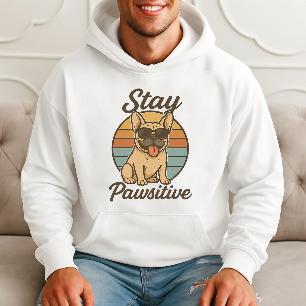 Stay Pawsitive Funny Dog Lover Hoodie product image 1