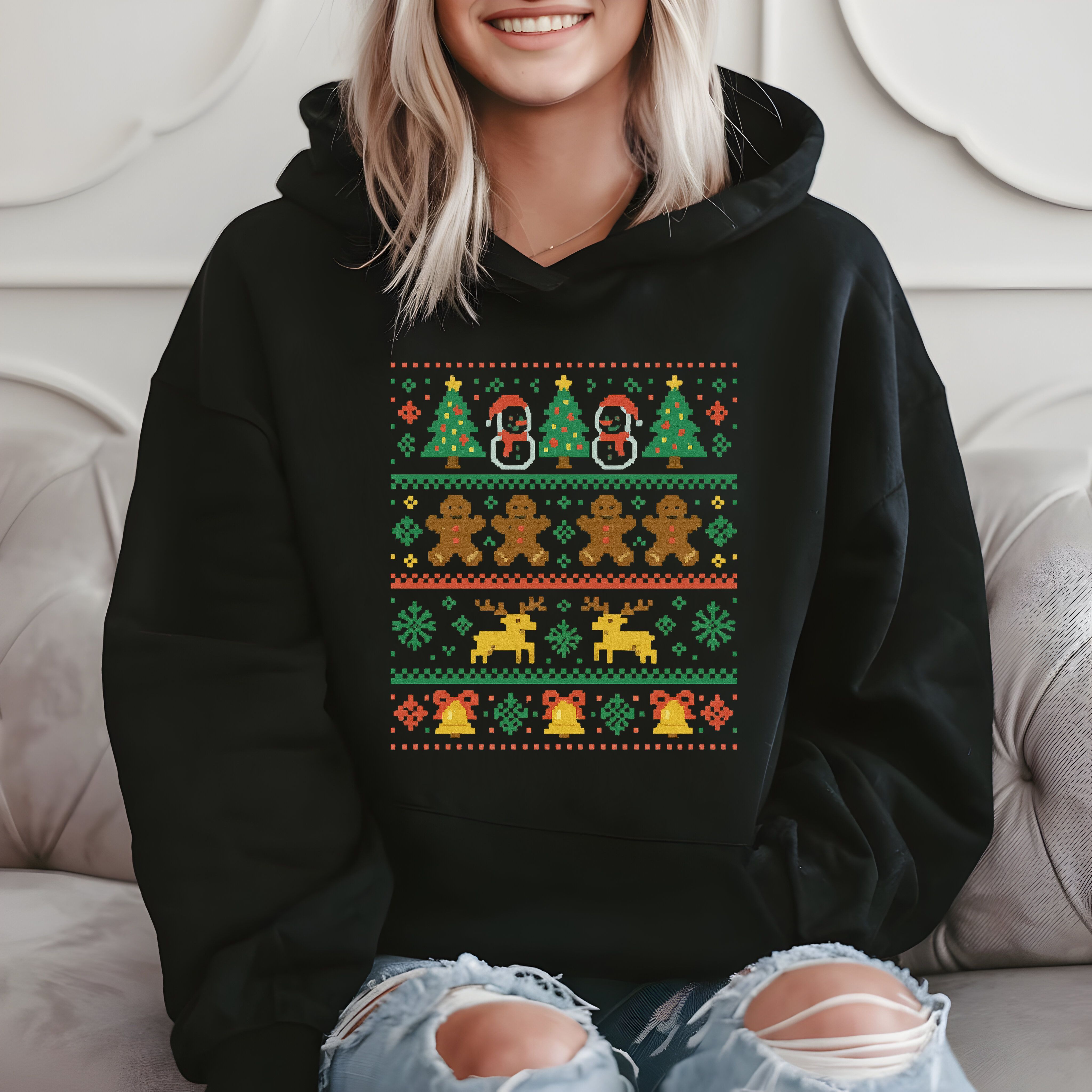 Ugly Christmas Sweater Funny Holiday Hoodie product image 2