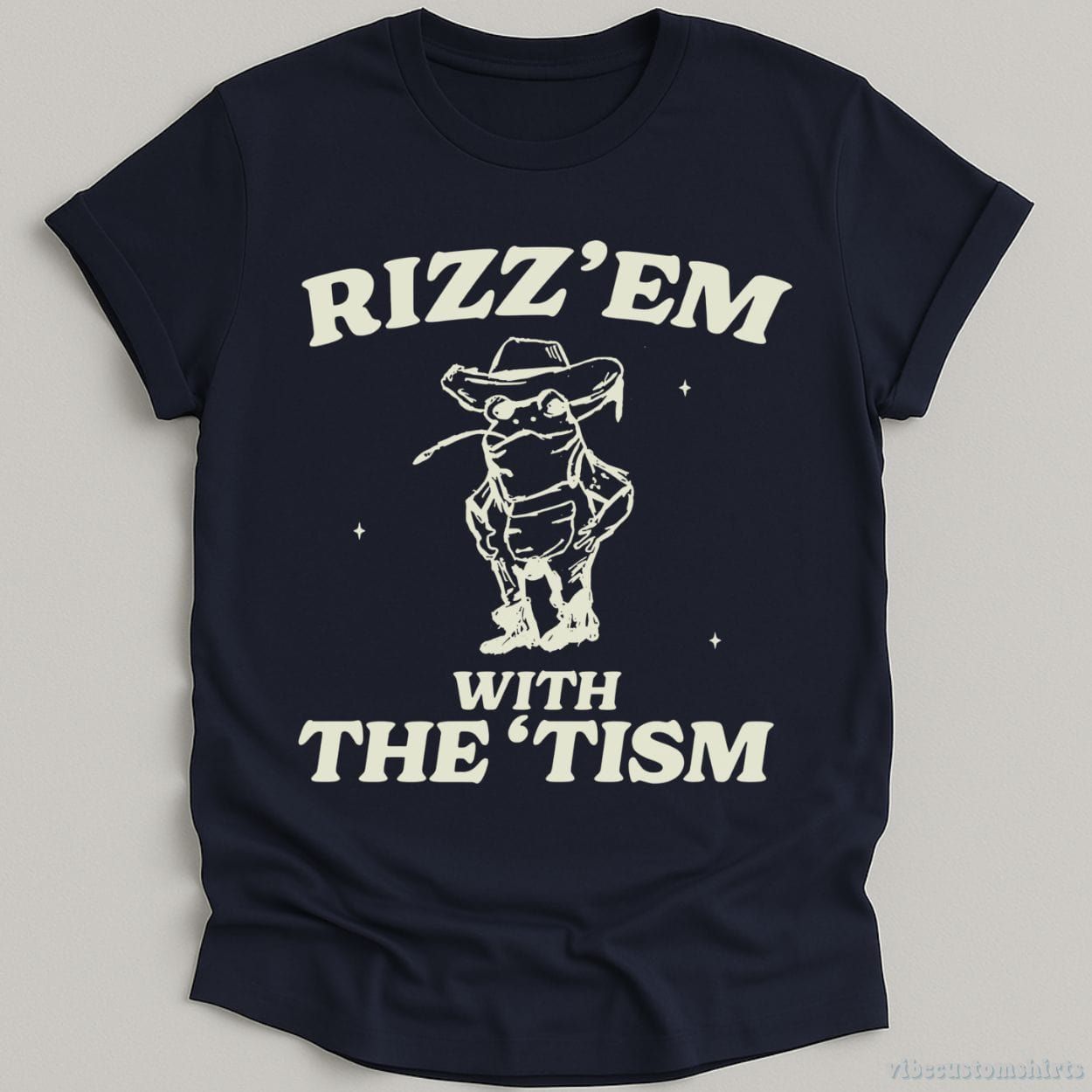 Rizz Em With The Tism Vintage Shirt, Autism Awareness T-Shirt, Farmer Cute Frog Tee, Retro Cartoon T Shirt, Meme Frog T Shirt, Fun Gift product image 6