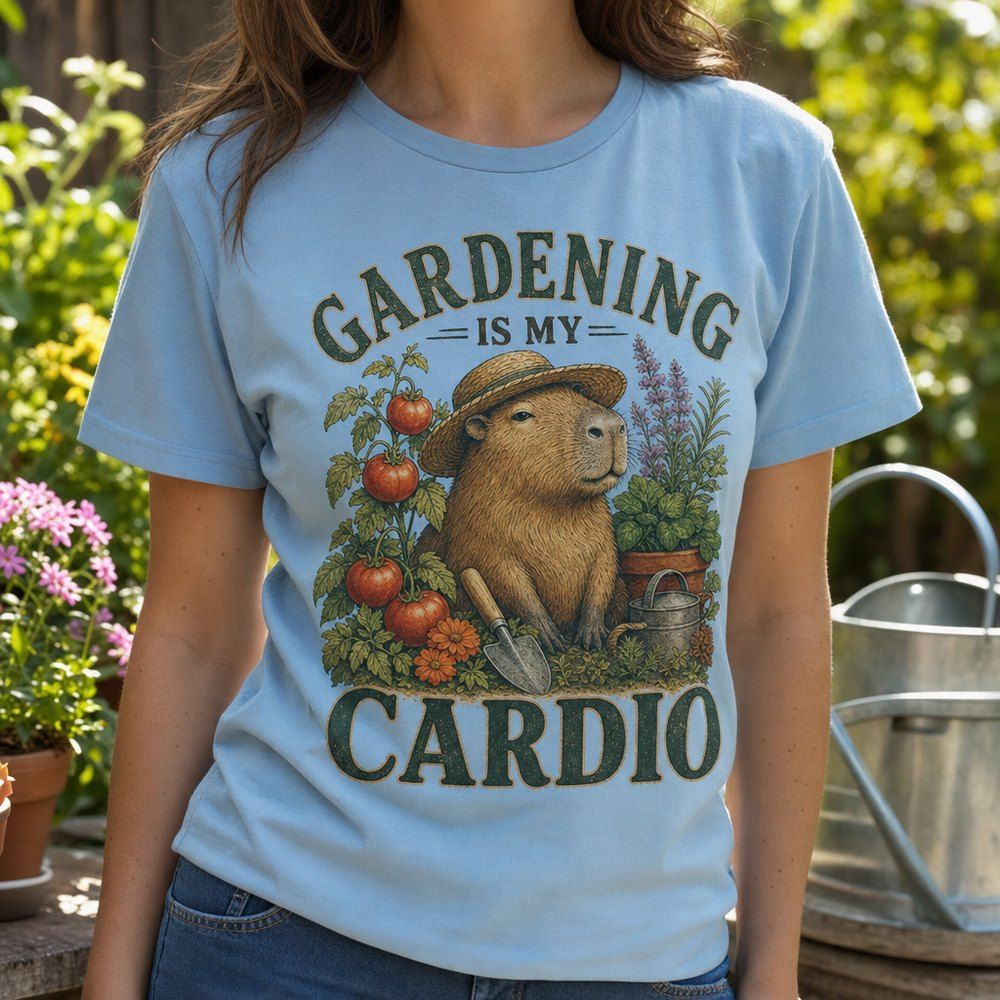 Gardening Is My Cardio Capybara T-Shirt product image 1