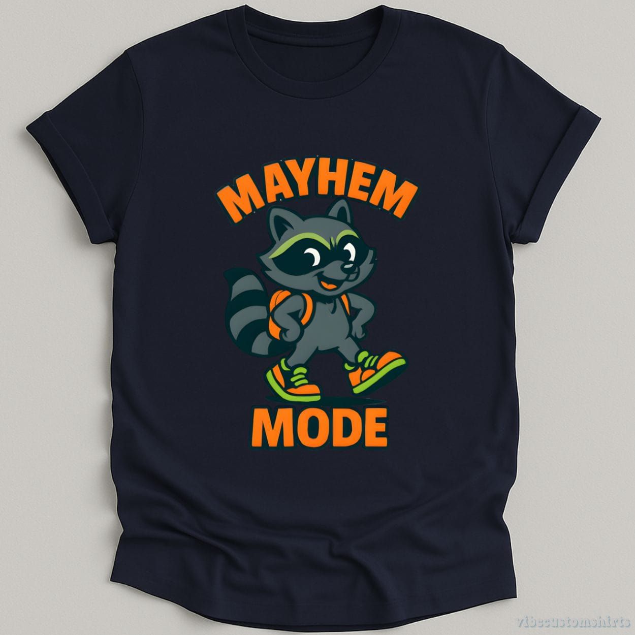 Mayhem Mode Cute Raccoon Cartoon Shirt product image 6