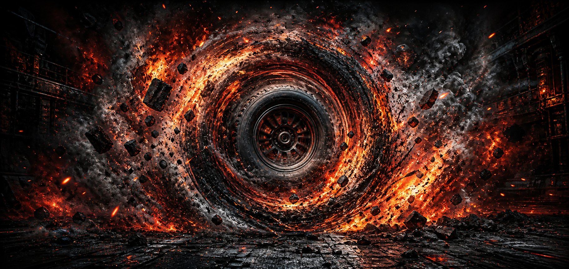 Mechanic Burnout Vortex Desk Mat product image 1