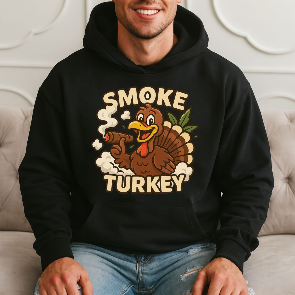 Smoke Turkey Funny Thanksgiving Gift, Bbq Meme Hoodie product image 1