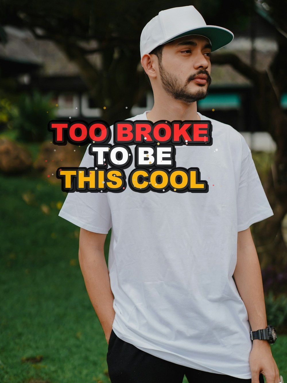 Too Broke To Be This Cool Meme Tee product image 2