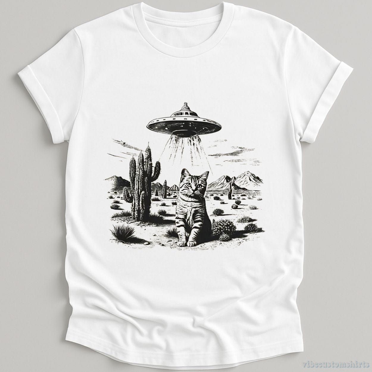 Ufo Cat Western Vintage Style Shirt product image 2