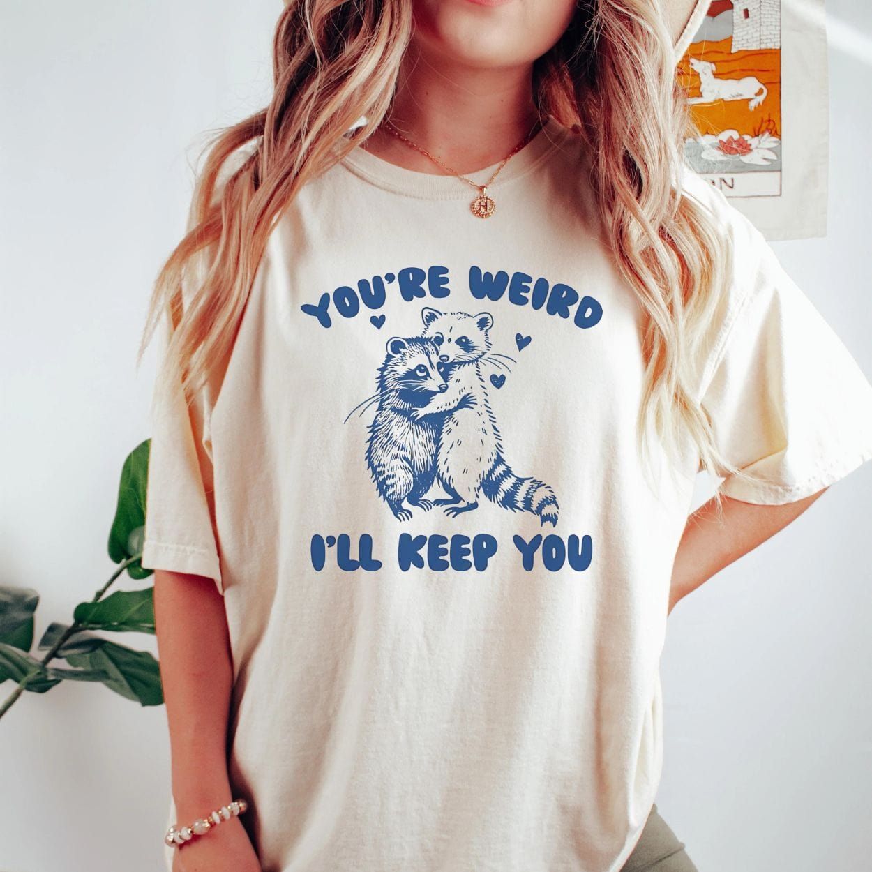 You're Weird I'll Keep You Vintage Shirt, Funny Raccoon Opossum Friendship T-Shirt, Meme Possum T Shirt, Unisex Adult Tee, Gift For Friend product image 2