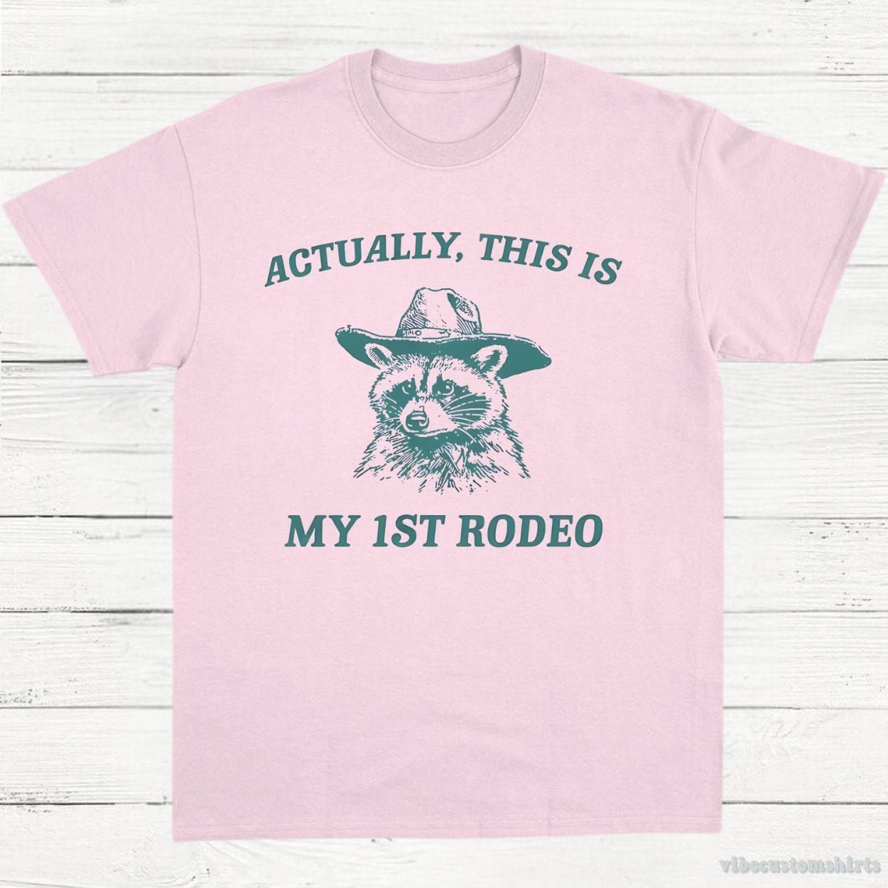 Actually This Is My First Rodeo T-Shirt Raccoon product image 6