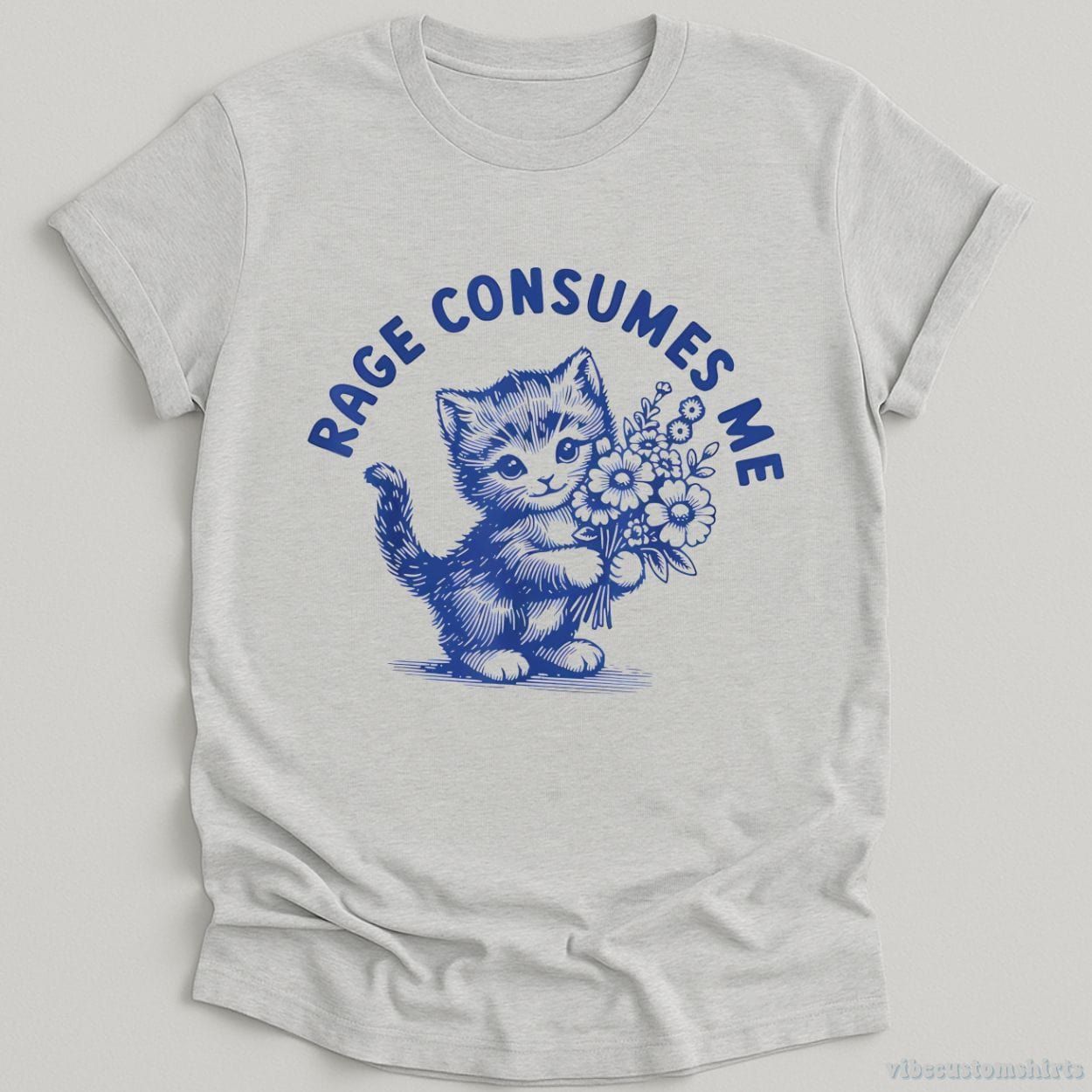 Rage Consumes Me Cat Flower Shirt product image 6