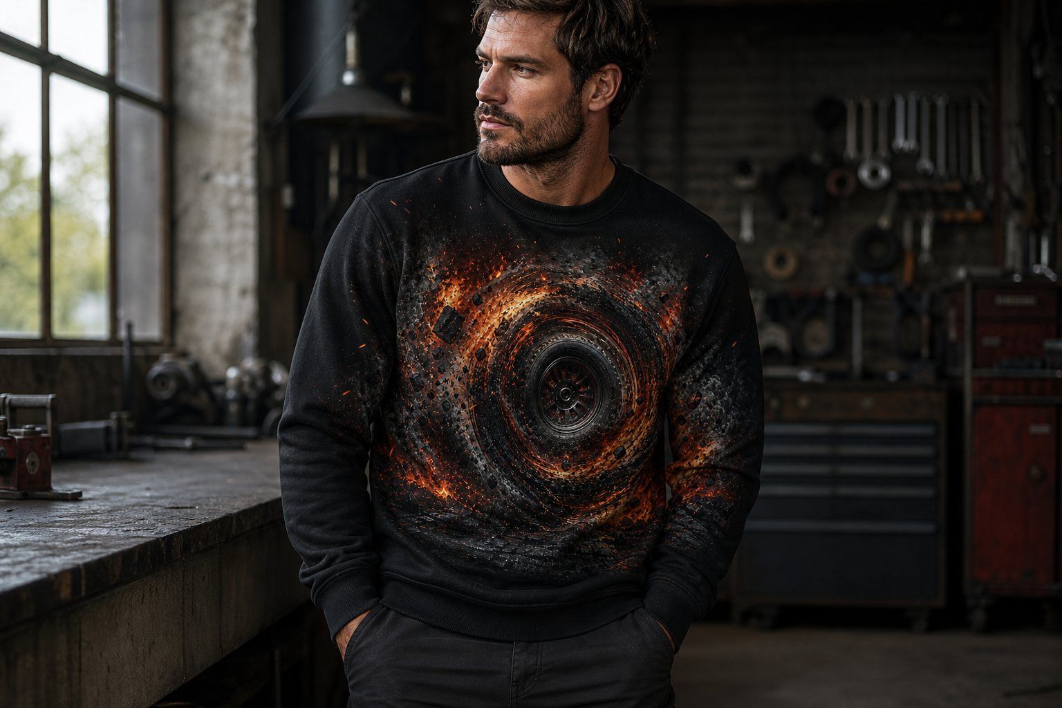 Mechanic Burnout Vortex Sweatshirt product image 1