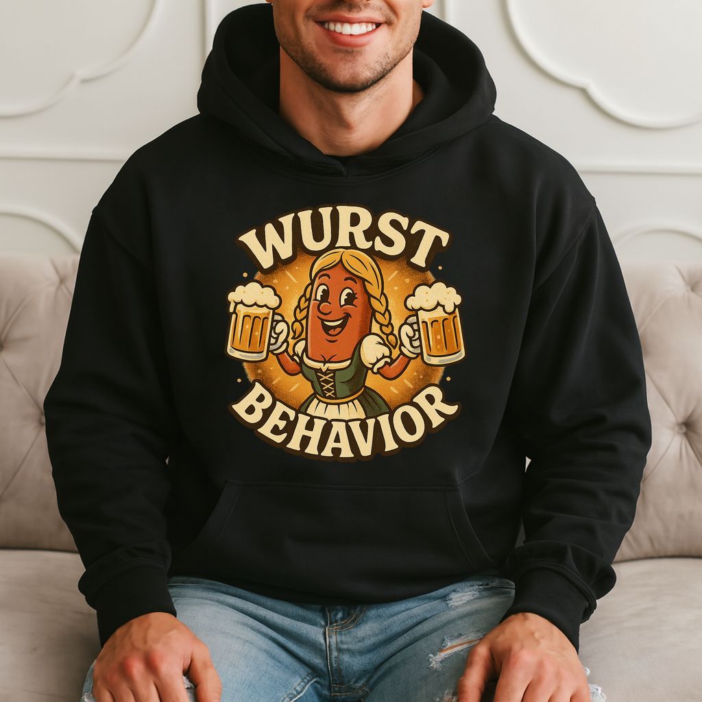Wurst Behavior Funny Oktoberfest Humor Hoodie product image 3