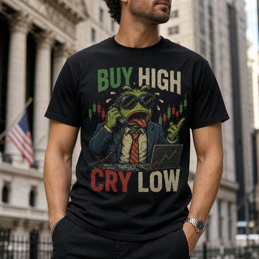 Frog of Wall Street Buy High Cry Low T-Shirt product image 1