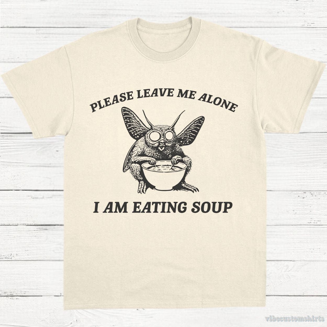 Retro Mothman I Am Eating Soup Cryptid Vintage Shirt product image 2