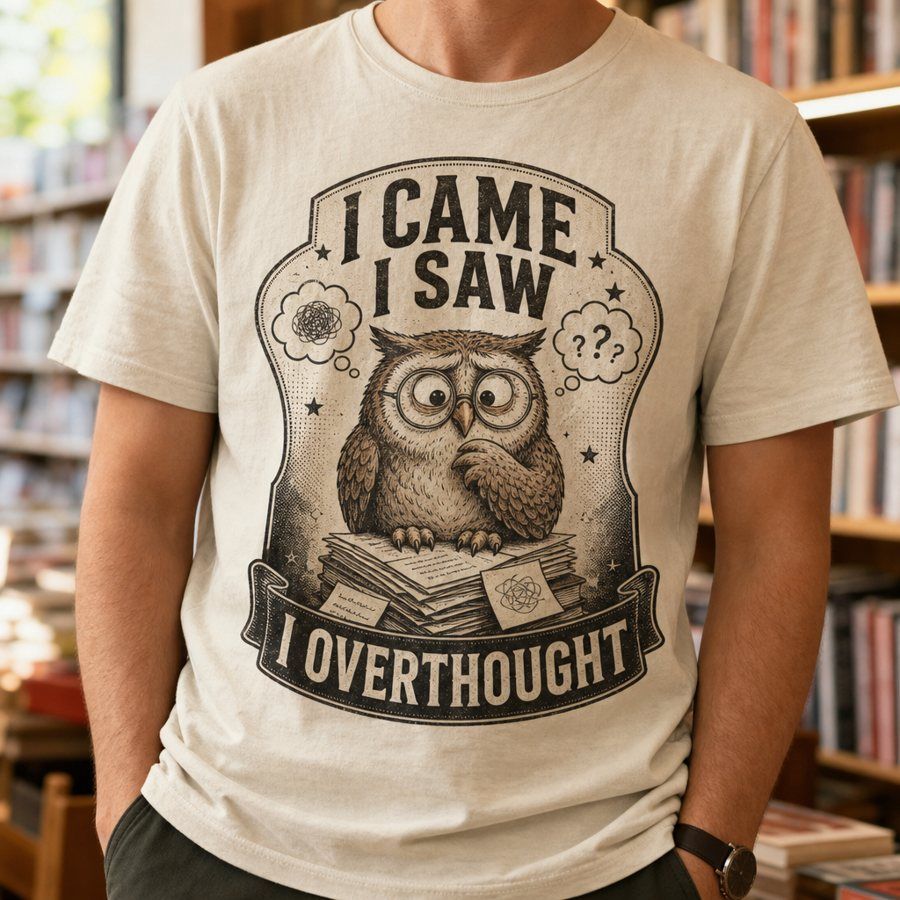 I Came I Saw I Overthought Owl T-Shirt product image 1