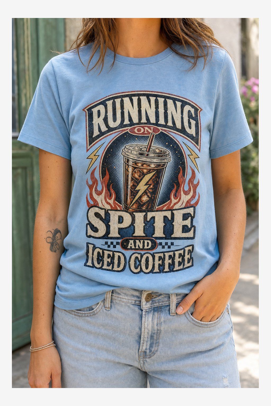 Running on Spite and Iced Coffee T-Shirt product image 3