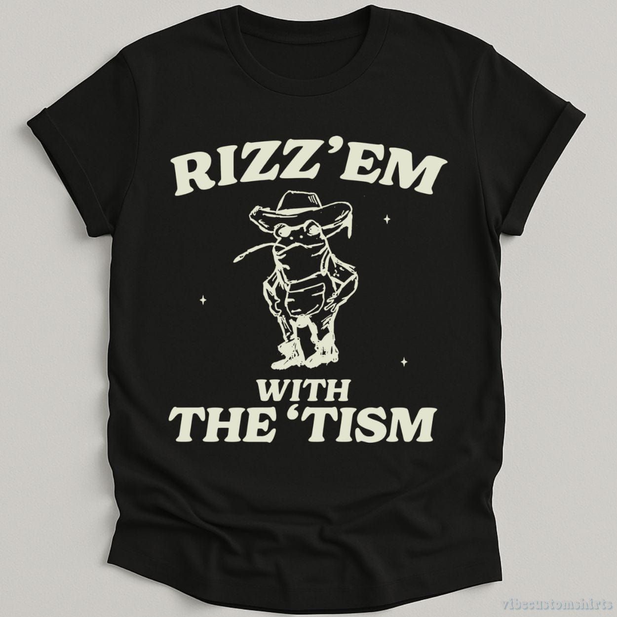 Rizz Em With The Tism Vintage Shirt, Autism Awareness T-Shirt, Farmer Cute Frog Tee, Retro Cartoon T Shirt, Meme Frog T Shirt, Fun Gift product image 5