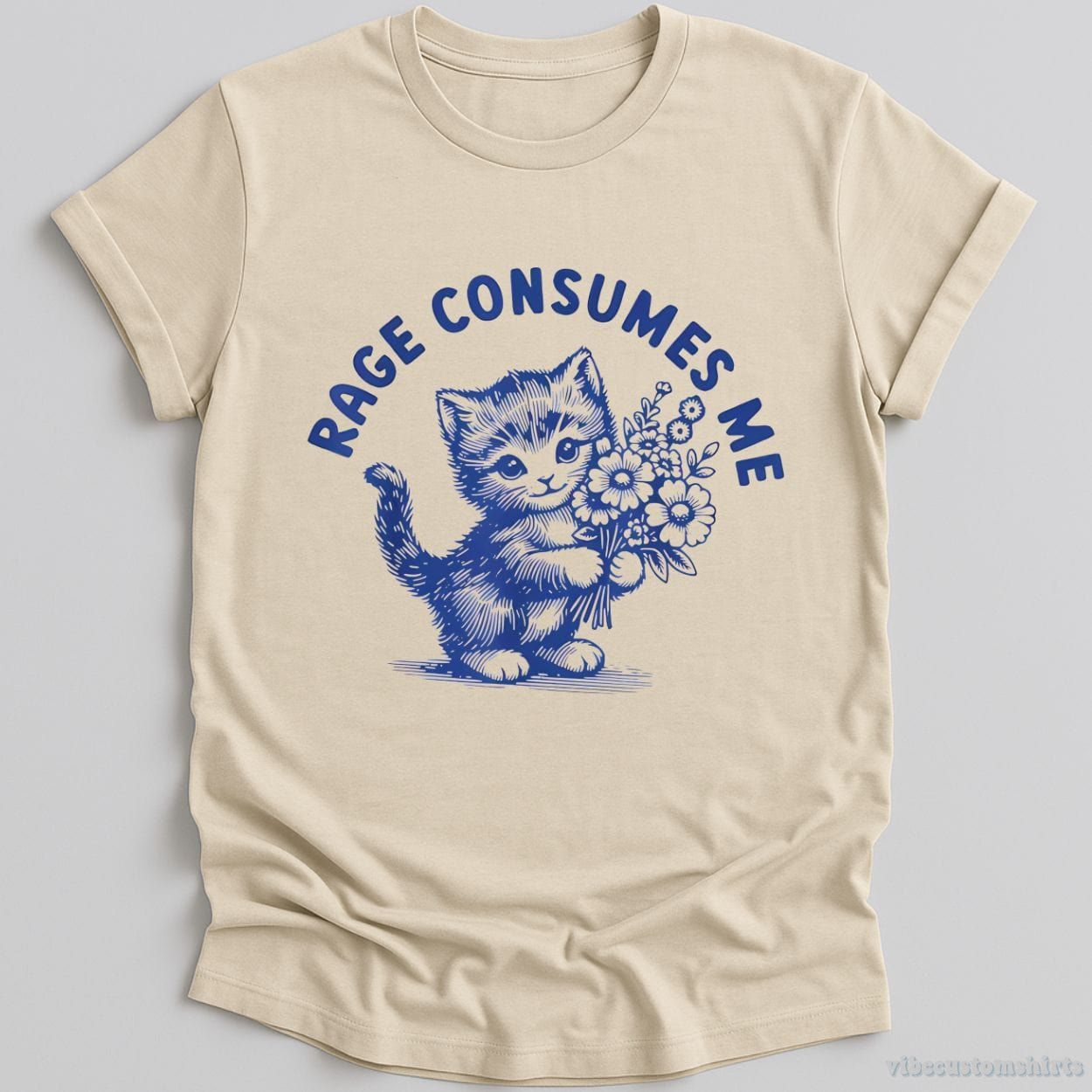 Rage Consumes Me Cat Flower Shirt product image 2