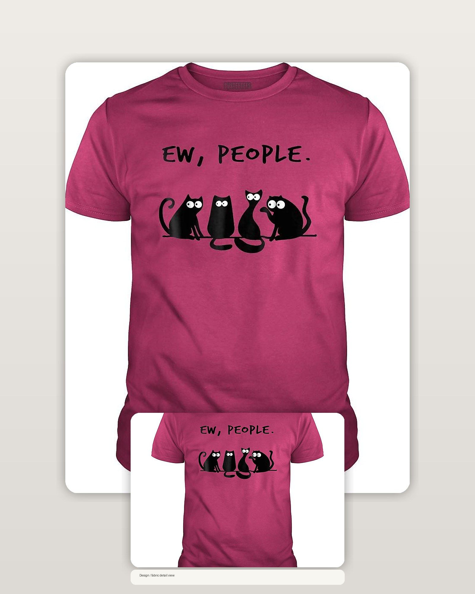 Funny Cat Ew, People - tshirt product image 2
