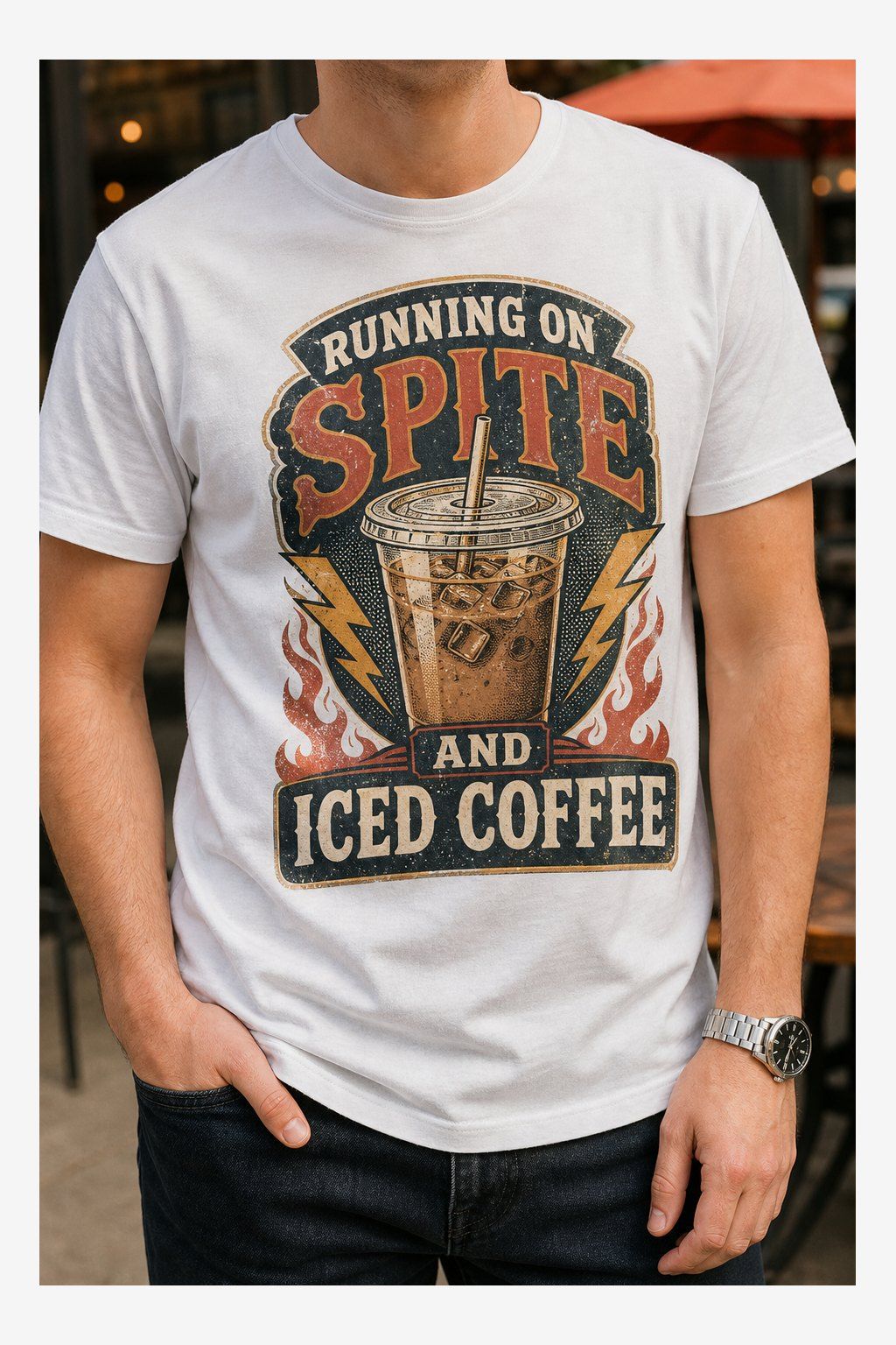 Running on Spite and Iced Coffee T-Shirt product image 2