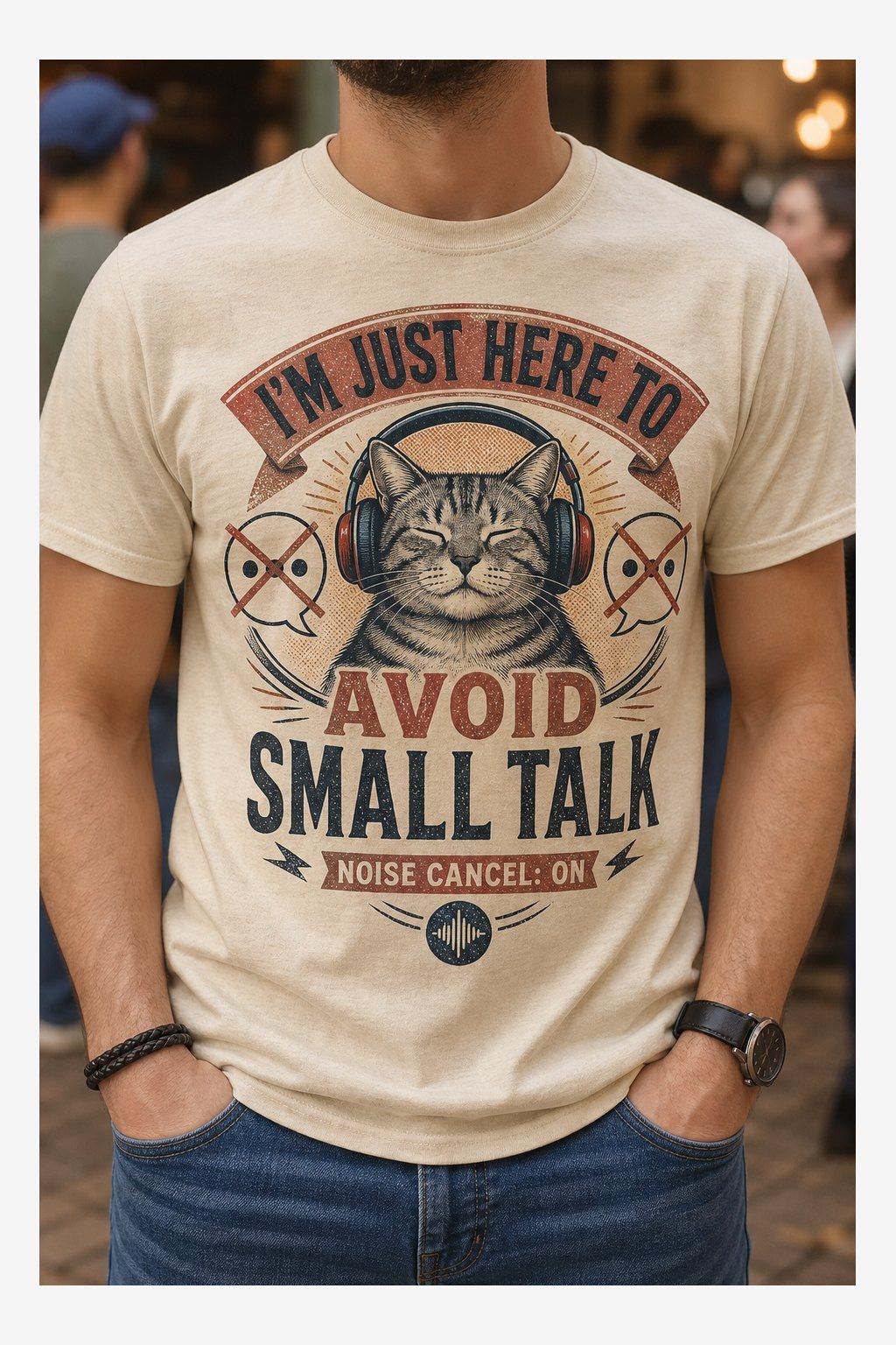 I’m Just Here to Avoid Small Talk T-Shirt product image 1