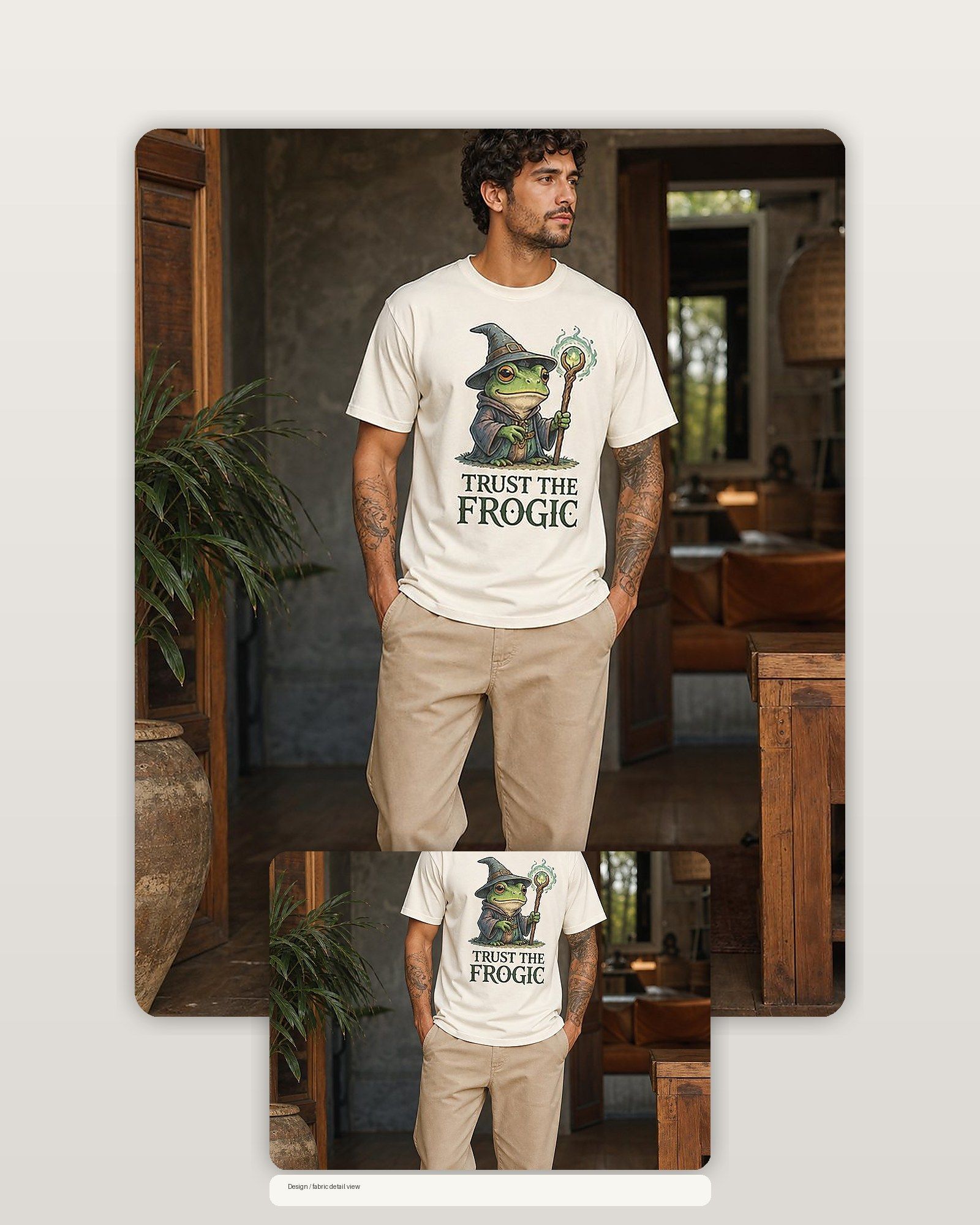 Frog Wizard Trust The Frogic Premium Boxy Tee – Graphic Streetwear T-Shirt for Everyday Outfits, frog lover gift / funny animal product image 2