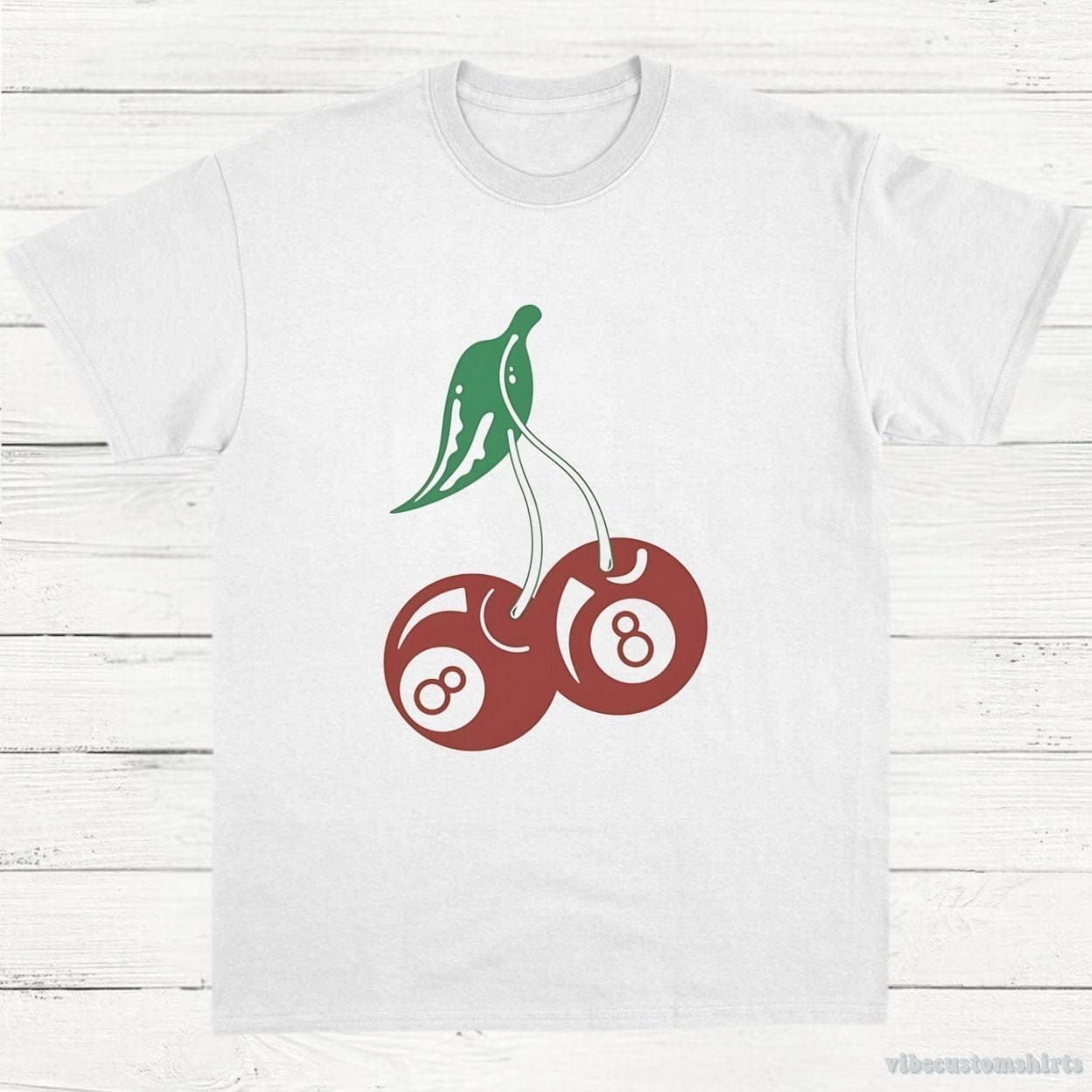 Vintage Cherry 8 Ball Retro Billard Lovers Shirt product image 3