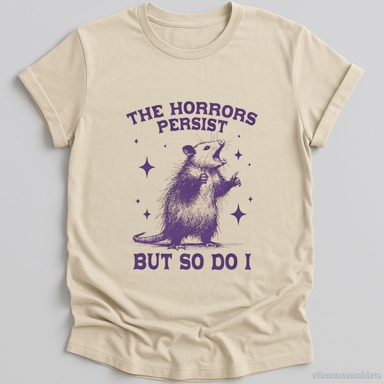 The Horrors Persist But So Do I Opossum Shirt product image 2
