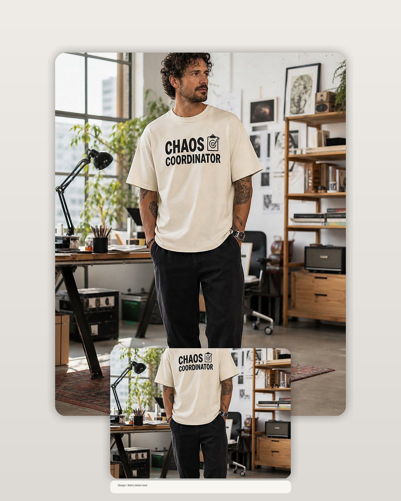 Chaos Coordinator Premium Boxy Tee – Graphic Streetwear T-Shirt for Everyday Outfits, graphic art / gift product image 2