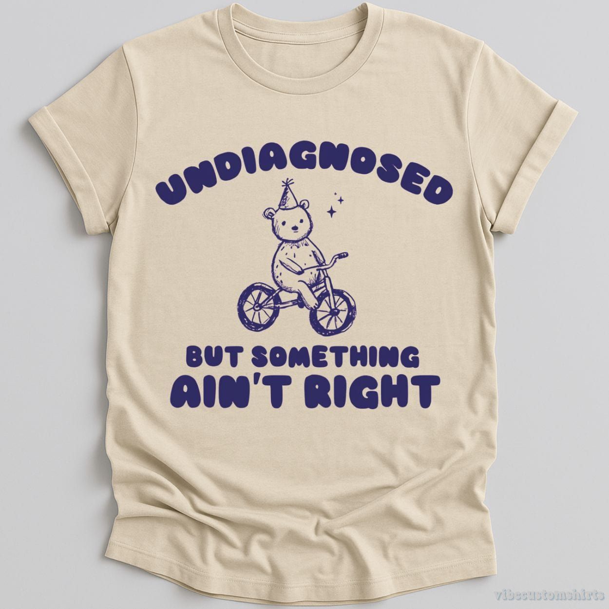 Undiagnosed But Something Ain't Right Vintage Shirt, Meme Cartoon Bear T Shirt product image 2