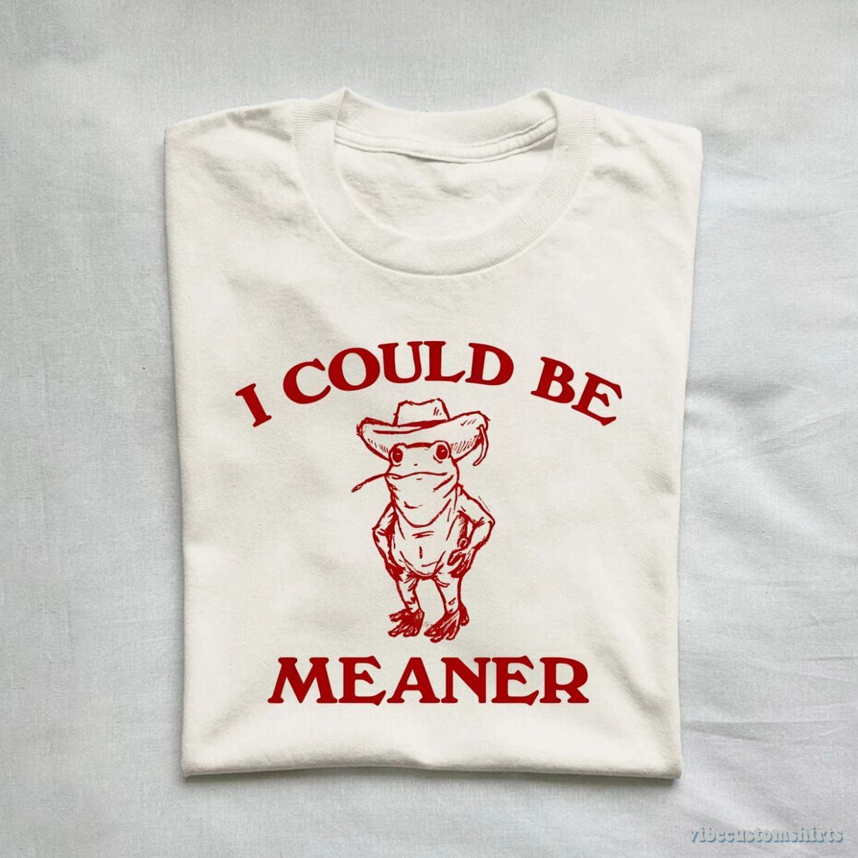 I Could Be Meaner Cowboy Frog Shirt product image 1
