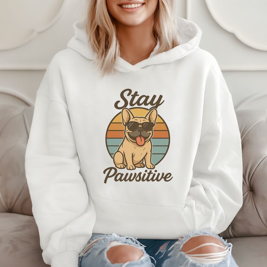 Stay Pawsitive Funny Dog Lover Hoodie product image 2