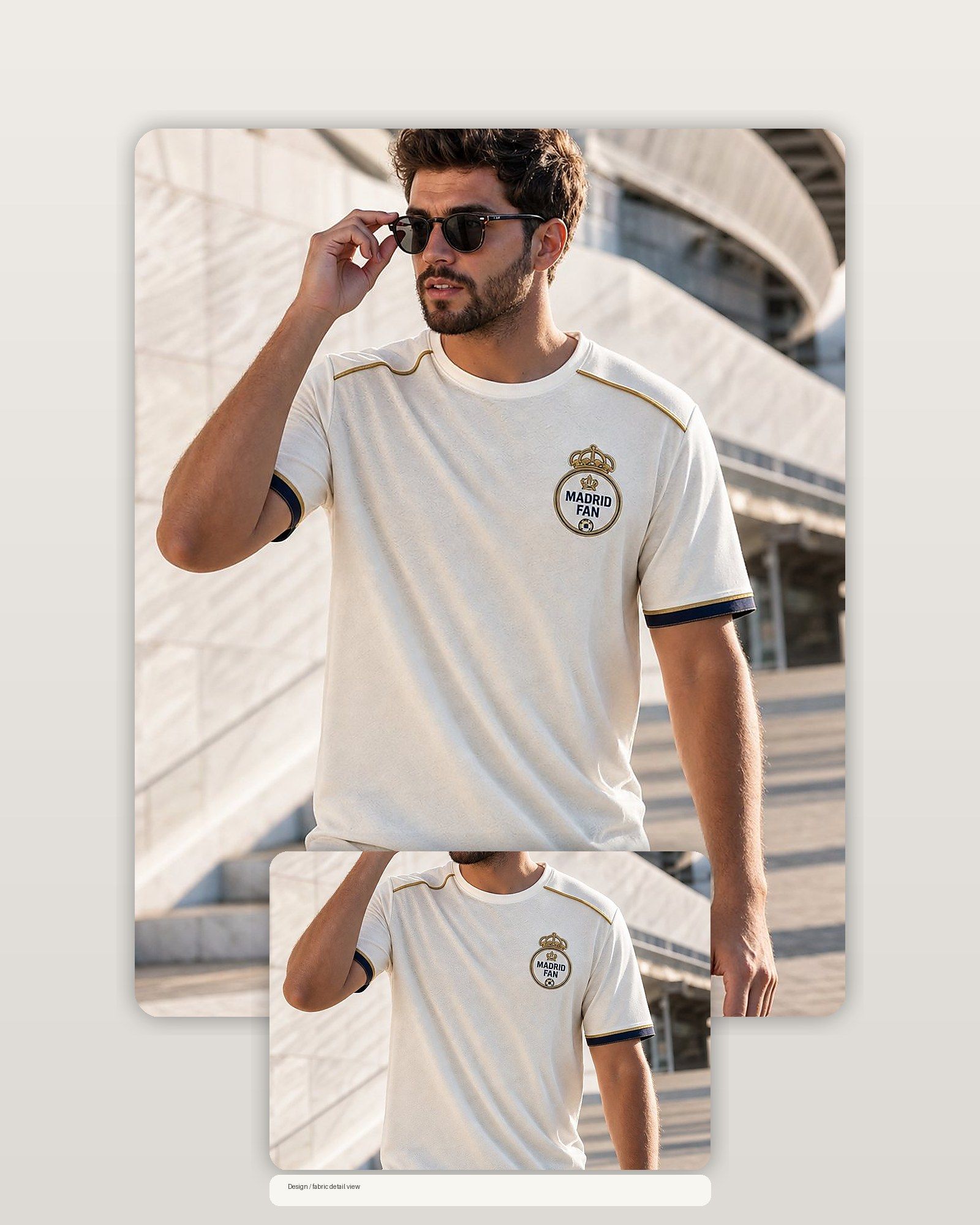 Madrid Fan Premium White Football T-Shirt product image 2