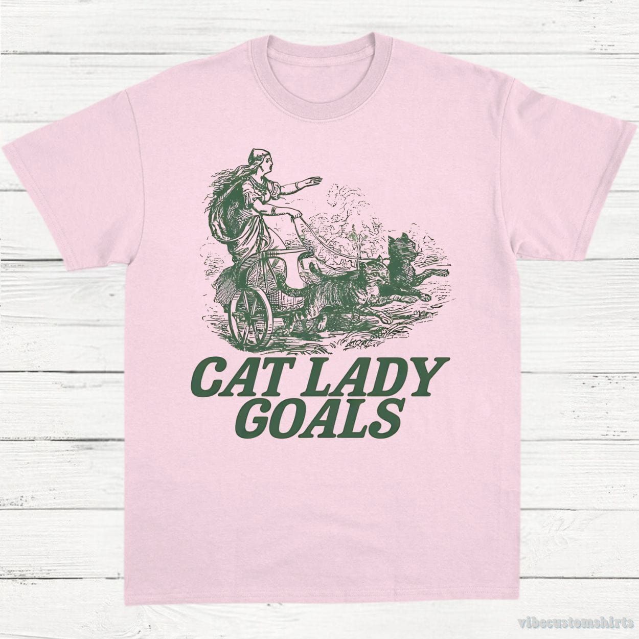 Cat Lady Goals Vintage Shirt, Viking Lady Leashes Her Cats Tee, Childless Cat Ladies T-Shirt, Funny Cat Lovers Tee, Y2k Gifts product image 4