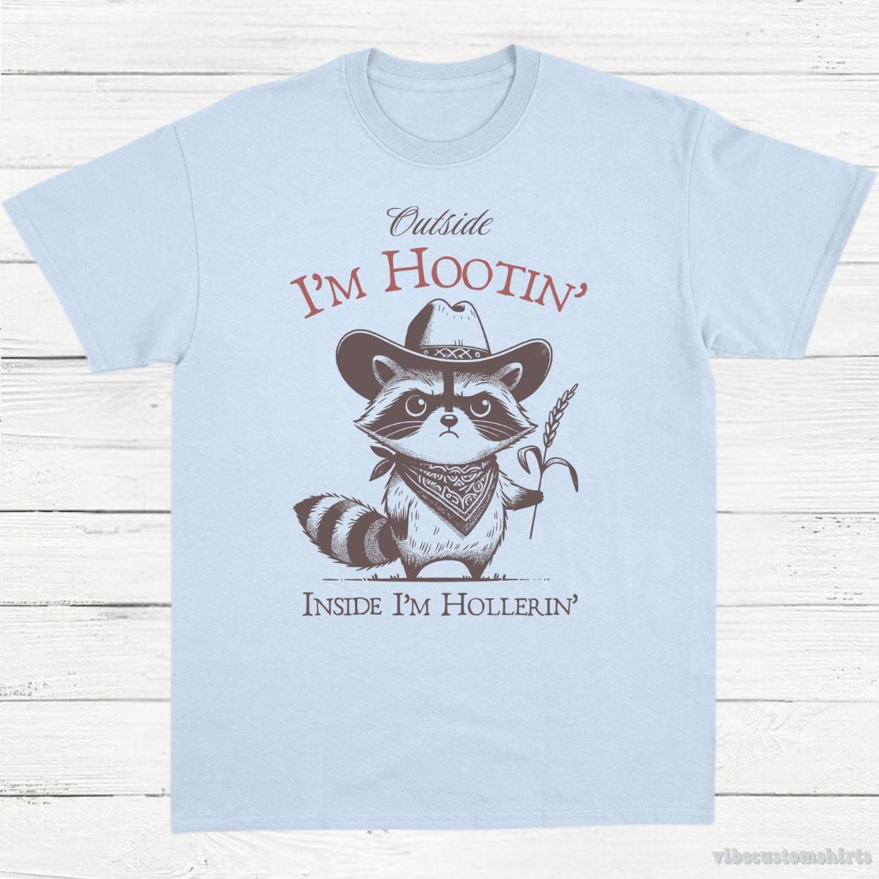 Outside I am hootin Inside I'm Hollerin Funny Sayings Shirt product image 3