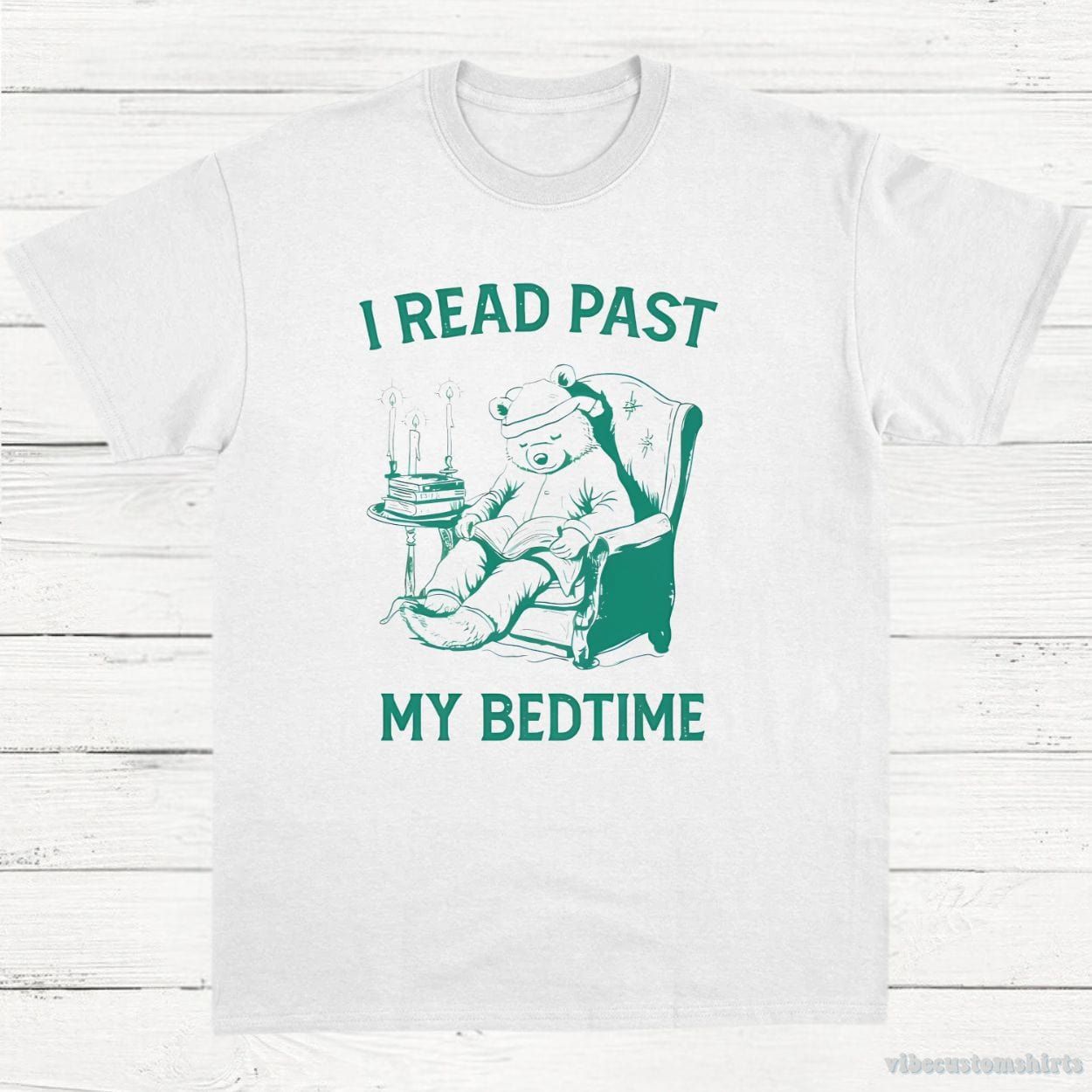 I Read Past My Bedtime Cute Bear Shirt product image 3