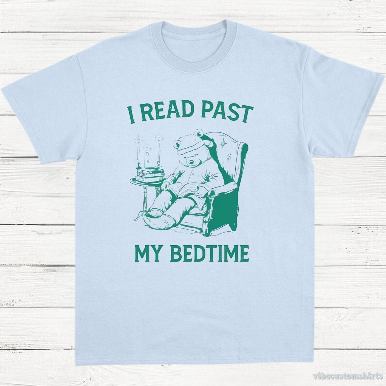 I Read Past My Bedtime Cute Bear Shirt product image 4